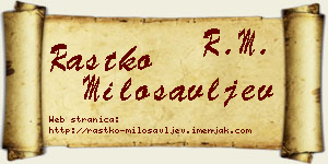 Rastko Milosavljev vizit kartica